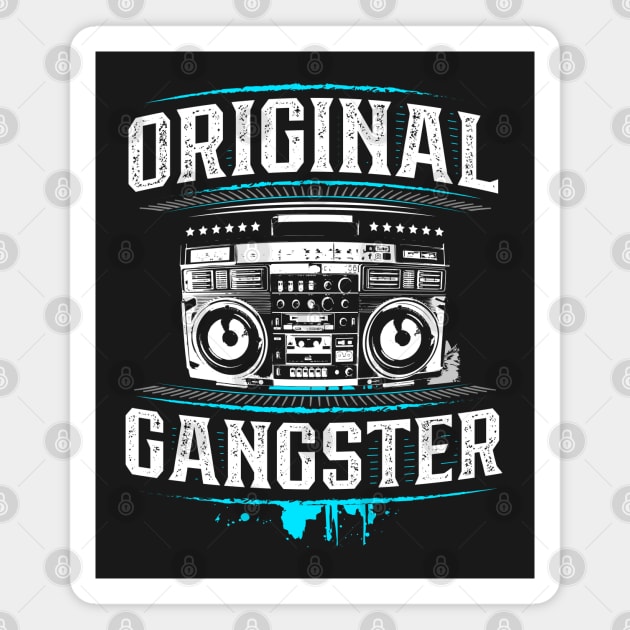 Original Gangster - OG - Ghetto Blaster - Boom Box - Hip Hop - Rap - HipHop Magnet by BabyYodaSticker